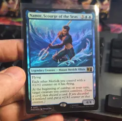 MTG Marvel Super Heroes - Namor, Scourge of the Seas Foil Blue EN Rare - 0631 - Image 1