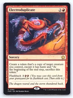 Electroduplicate 85 Rare Foundations Magic: The Gathering Lightly Played - Image 1