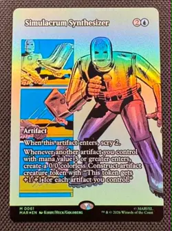 🌈 FOIL - Simulacrum Synthesizer - Borderless - MTG Marvel Eternal-Legal - NM - Image 1
