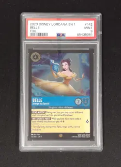 Disney Lorcana The First Chapter Belle - Strange but Special #142 PSA 9 - Image 1