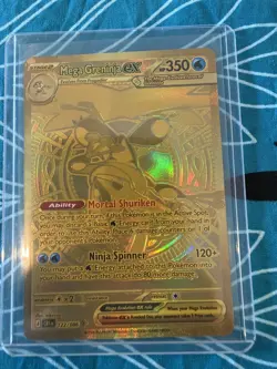 2026 Pokemon Chaos Rising #122/086 Mega Greninja ex Mega Hyper Rare Gold - Image 1