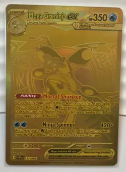 Mega Greninja ex 122/086 Mega Hyper Rare ME04: Chaos Rising Pokemon NM/MINT - Image 1