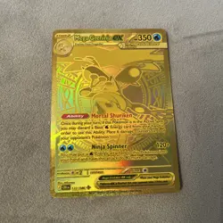 Pokemon TCG GOLD Mega Greninja EX 122/086 Chaos Rising Mega Hyper Rare MINT! - Image 1