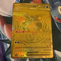 Pokemon TCG GOLD Mega Greninja EX 122/086 Chaos Rising Mega Hyper Rare MINT! - Image 2