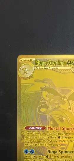 Mega Greninja ex 122/086 Mega Hyper Rare Gold Chaos Rising Pokemon TCG - Image 2