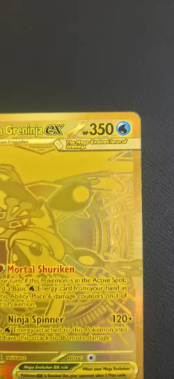 Mega Greninja ex 122/086 Mega Hyper Rare Gold Chaos Rising Pokemon TCG - Image 3