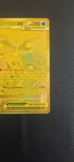 Mega Greninja ex 122/086 Mega Hyper Rare Gold Chaos Rising Pokemon TCG - Image 5
