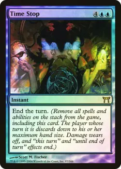 MTG Time Stop Foil FDN NM - Image 1
