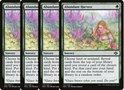 MtG - Set 4x FOIL Abundant Harvest - MH2-EN - Image 1