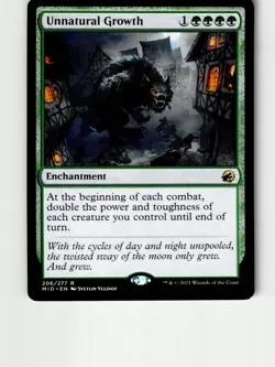 Unnatural Growth 206 Rare Innistrad: Midnight Hunt Magic: The Gathering LP - Image 1