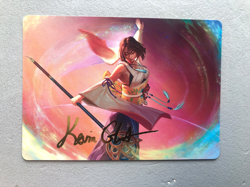 Mtg Magic Final Fantasy Yuna Grand Summoner FFX Art Card 22 Gold Signed NM - Image 1