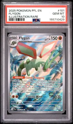 2025 Pokemon TCG Phantasmal Flames Flygon Illustration Rare 101/094 PSA 10 - Image 1