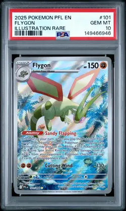 Flygon 101/094 Illustration Rare Pfl En-phantasmal Flames Pokemon PSA 10 - Image 1