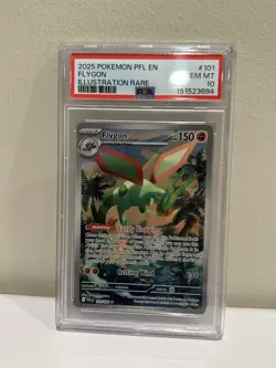 2025 POKEMON PFL EN-PHANTASMAL FLAMES ILLUSTRATION RARE #101 FLYGON PSA 10 - Image 1