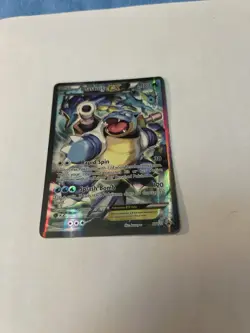 2016 POKEMON XY BLACK STAR PROMO BLASTOISE EX #XY122 HOLO MP - Image 3