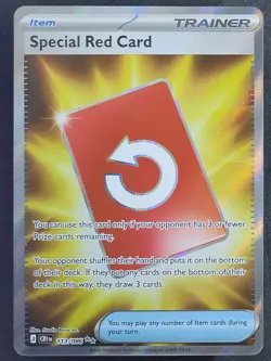 Special Red Card 113/086 Ultra Rare Chaos Rising Pokemon TCG - Image 1