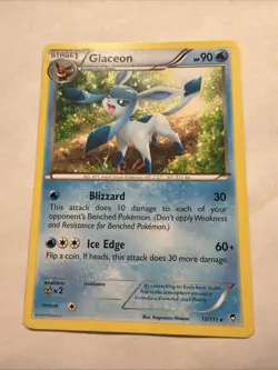 Glaceon 19/111 - 2014 Pokemon Furious Fists Rare Card LP - Image 1