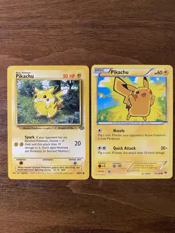Pokemon TCG Pikachu 2-Card Lot Jungle 60/64 + Emerging Powers 42/146 Unlimited - Image 1