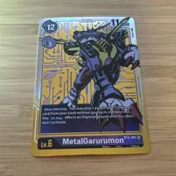 Digimon Card Game Metalgarurumon BT2-081 SR Alternative Art - Image 1