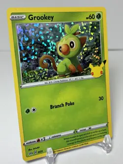 Pokemon TCG Grookey Holo Card 8/25 McDonald's Promo 25th Anniversary Edition - Image 2
