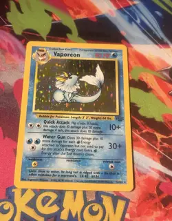 Pokemon TCG Vaporeon Holo Rare Card Jungle, 12/64 Near Mint Never Played - Image 1