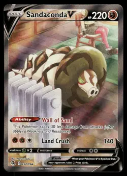 Pokemon Cards Sandaconda V 252/264 Fusion Strike Ultra Rare NM - Image 1