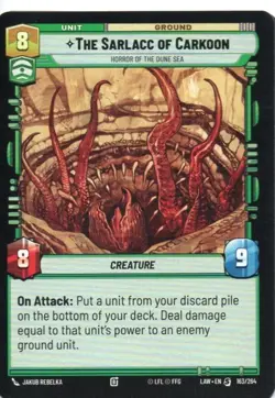 Star Wars Unlimited TCG - LAW - The Sarlacc of Carkoon #163 Starter Card x3 - Image 1