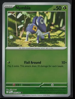 Nymble Reverse Holo 009/094 Common Phantasmal Flames Pokemon Card Near Mint - Image 1