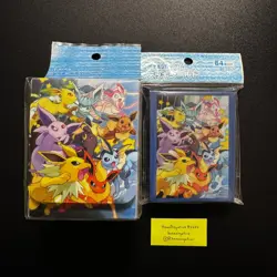 Pokemon Center Japan Eevee Dash! Eeveelution Card Sleeves + Deck Box ~ US SELLER - Image 1