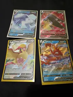 Pokemon TCG Silver Tempest 4-Card V Lot: Alolan Vulpix/Pidgeot/Kingler/Mawile - Image 1