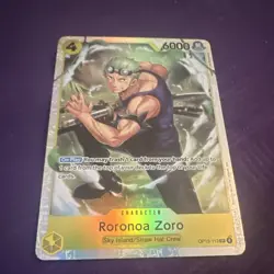 Bandai One Piece Card Game Roronoa Zoro OP-15 OP15-113 SR Holo Char Eng - Image 1