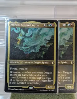 MTG Miirym, Sentinel Wyrm Foil Etched CLB 542 - Rare Magic The Gathering Card - Image 1