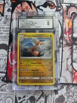 Pokemon TCG Sun & Moon Dragonite Holo Rare Card 96/149 CGC 8 - Image 1