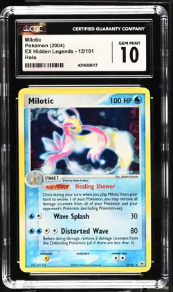 CGC 10 Gem Mint - Pokemon Card - EX Hidden Legends 12/101 - Milotic Holo - Image 1