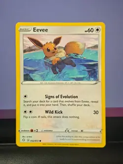 Eevee 052/072 Shining Fates Regular Pokemon Card Cute - Image 1