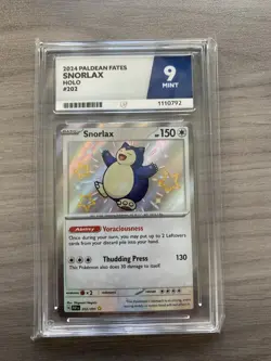SV Paldean Fates Snorlax Baby Shiny Rare Card 202/091 Ace 9 - Image 1