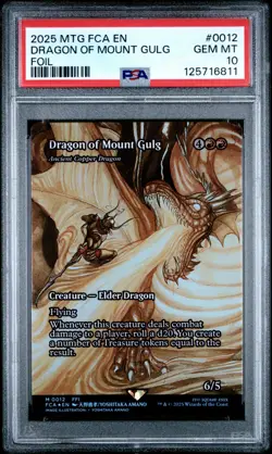 2025 MTG FINAL FANTASY: THROUGH THE AGES FOIL #0012 DRAGON OF MOUNT GULG PSA 10 - Image 1