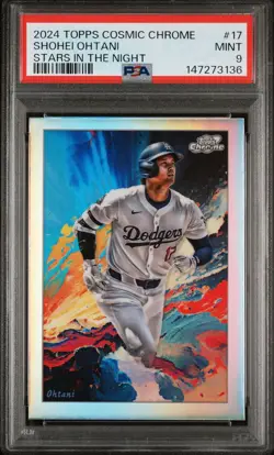 2024 TOPPS COSMIC CHROME STARS IN THE NIGHT #17 SHOHEI OHTANI PSA 9 - Image 1