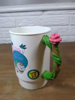 Vintage 1992 Disney World on Ice Beauty and the Beast Souvenir Cup Mug Belle - Image 4