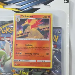 POKEMON SUN & MOON UNBROKEN BONDS 3 PACK TYPHLOSION Promo SM185 (SEALED BLISTER) - Image 4