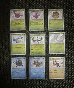 Pokemon TCG Scarlet & Violet Paldean Fates Shiny Holo Lot 9 Cards English - Image 1
