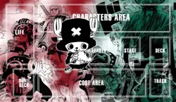 One Piece Tony Tony Chopper Leader Red Green Manga OP08 Playmat Mat Game Desk - Image 1