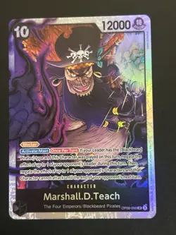 Bandai Marshall.D.Teach OP09-093 The Four Emperors SR Foil EN Alt Art one piece - Image 1