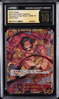 2024 ONE PIECE JAPANESE #OP09-118 GOL D. ROGER CGC 10 PRISTINE - Image 1