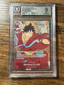 2024 One Piece EN English Version 1st Anniversary #006 Monkey D Luffy BGS 9 - Image 1