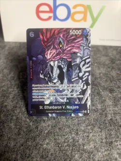 St. Ethanbaron V. Nusjuro Rare Alt (Alternate Art) OP13-080 Carrying On His Will - Image 2