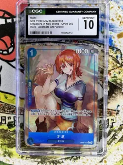 CGC 10 GEM MINT Japanese One Piece 2024 • NAMI OP09-050 ALTERNATE ART • RARE - Image 1