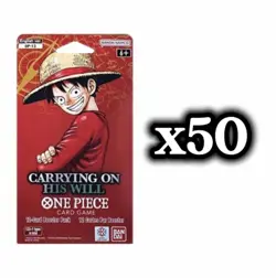 X50 One Piece OP-13 Carrying On His Will Sleeved Boost Packs - Lot Of 50 - - Image 1