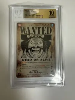Bandai One Piece Gol D Roger Wanted Poster SP OP09-118 BGS 10 - Image 1