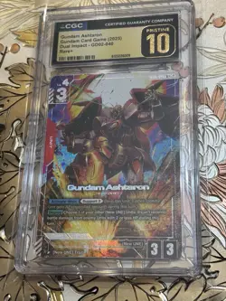 CGC 10 Pristine Gundam TCG Card Game Gundam Ashtaron GD02-040 R+ Alt Art - Image 1